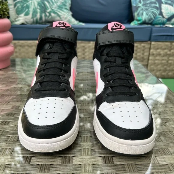 Nike Court Borough Mid 2 Black Pink Youth 7Y - Picture 4 of 7